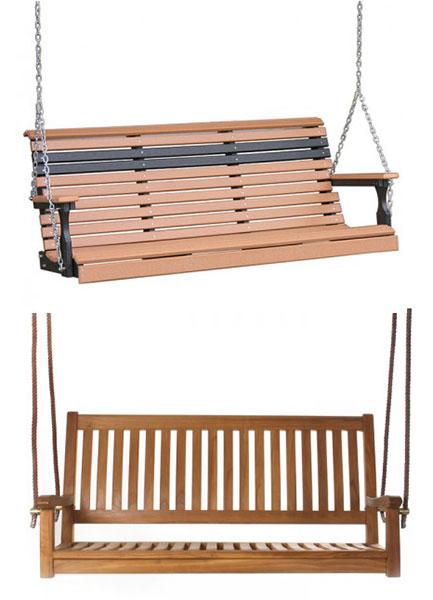 Porch Swings With Hanging Chains Vs Ropes – The Porch Swing Company