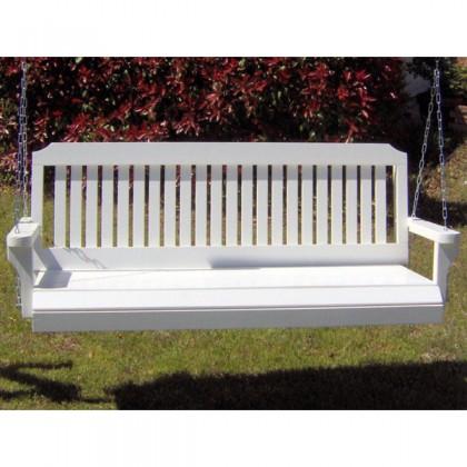 What's More Classic Than A White Wood Porch Swing