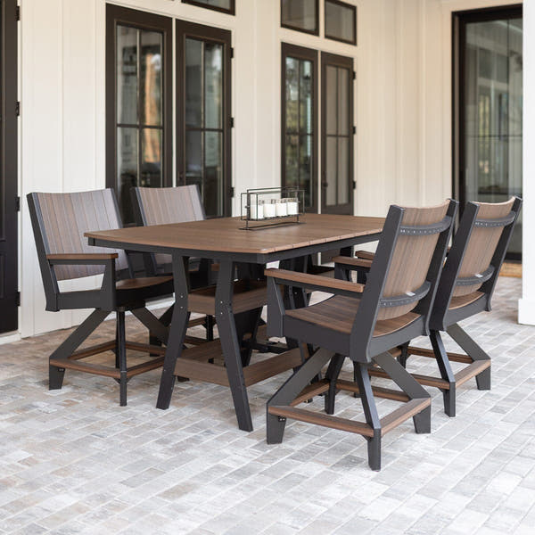 Berlin Gardens Mayhew Outdoor Poly Lumber Chat Swivel Counter Height Chair