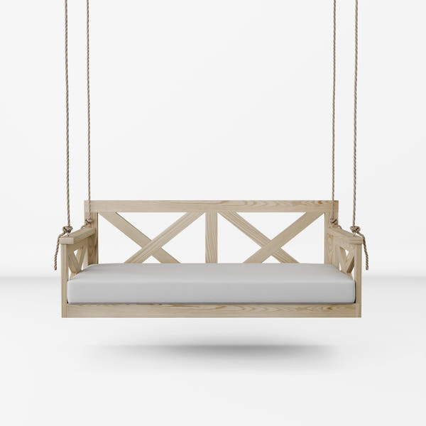 Amish Casual The Bradford Twin Swing Bed, Unfinished