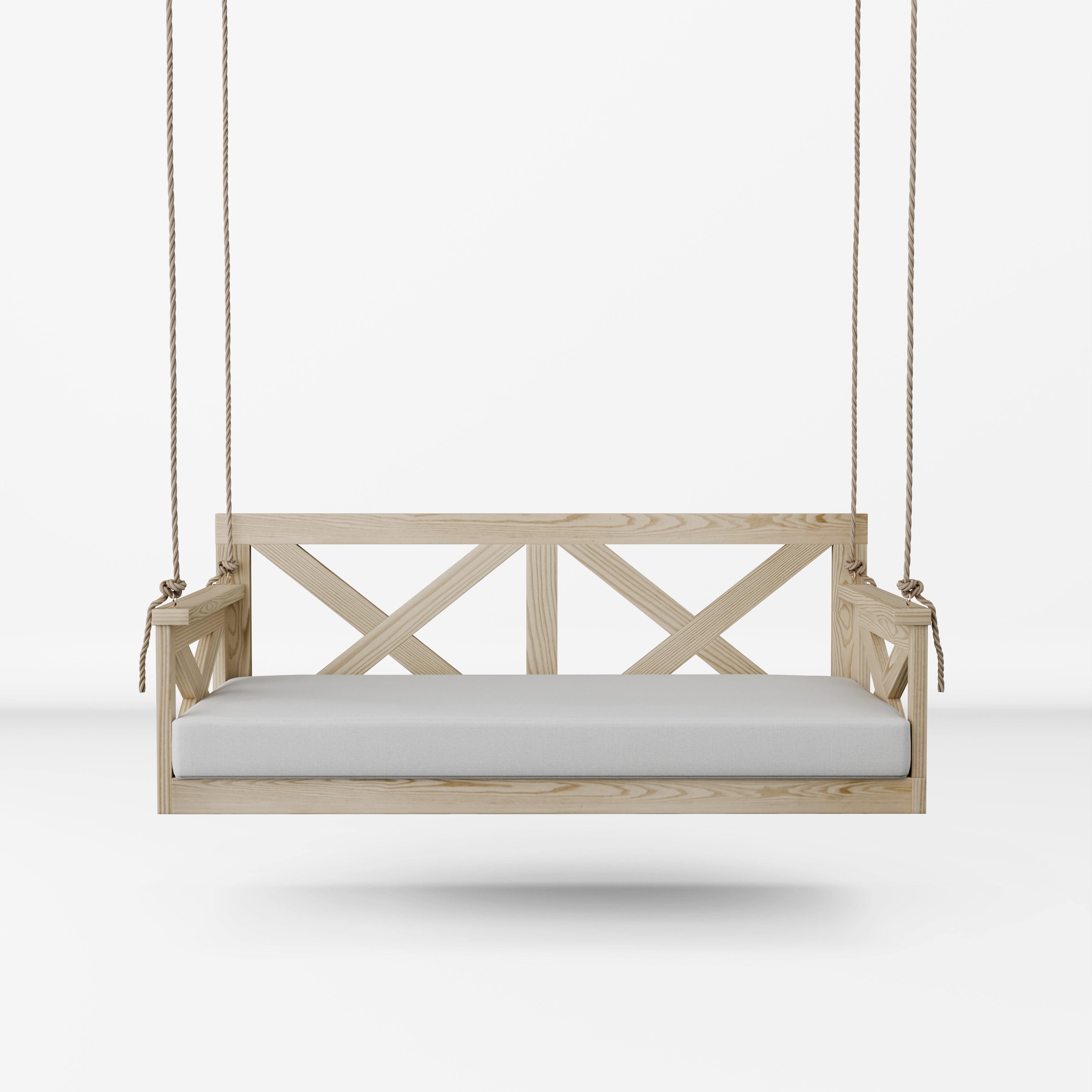 Amish Casual The Bradford Twin Swing Bed, Unfinished