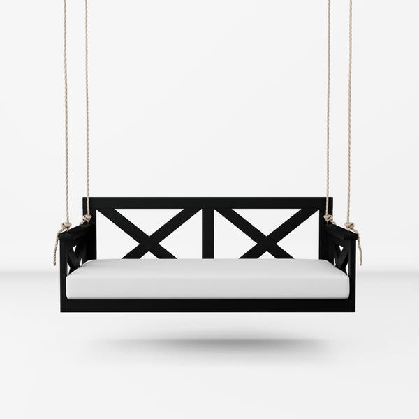 Amish Casual The Bradford Twin Swing Bed, Tricorn Black
