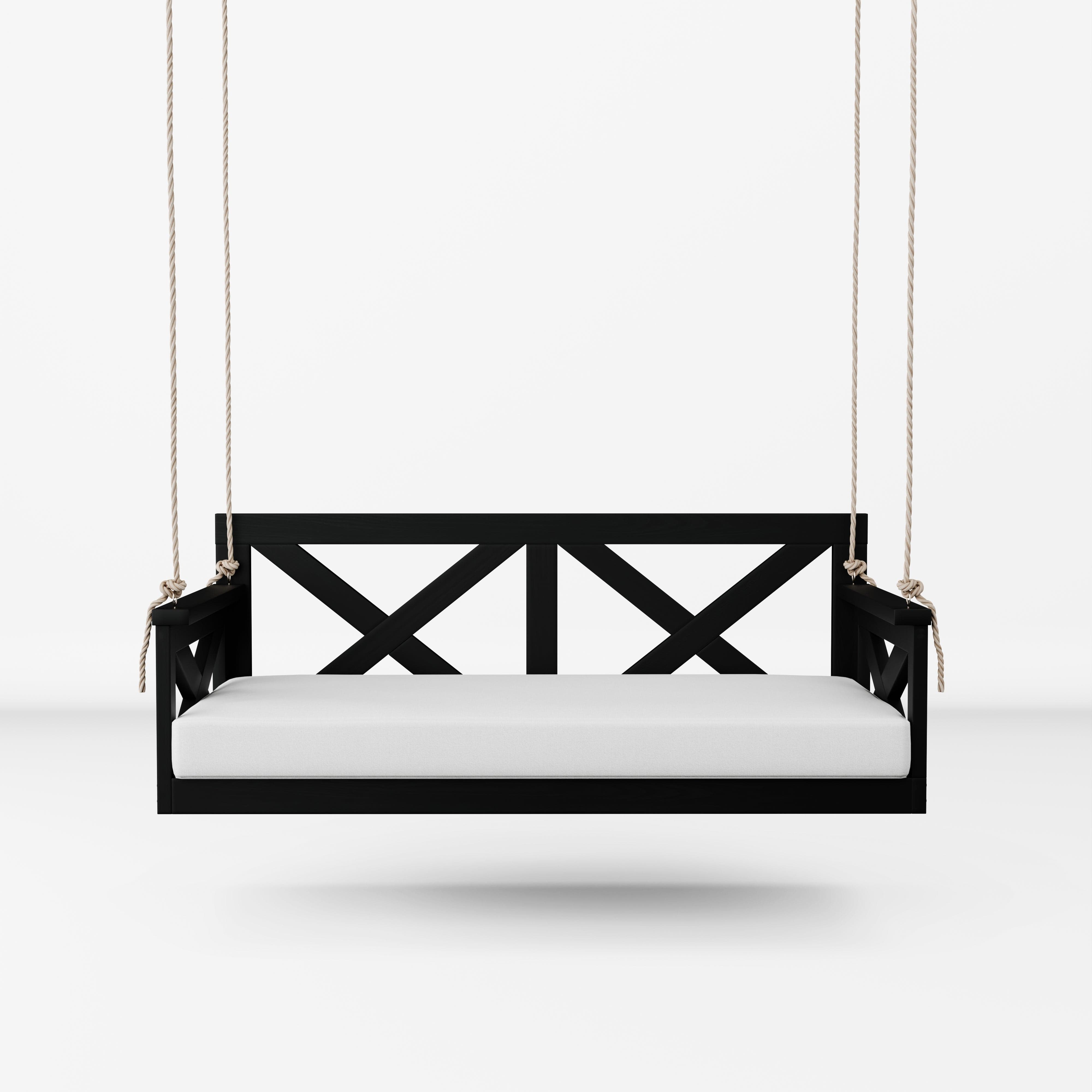 Amish Casual The Bradford Twin Swing Bed, Tricorn Black