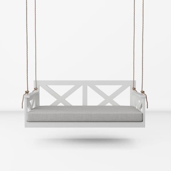 Amish Casual The Bradford Twin Swing Bed, Pure White