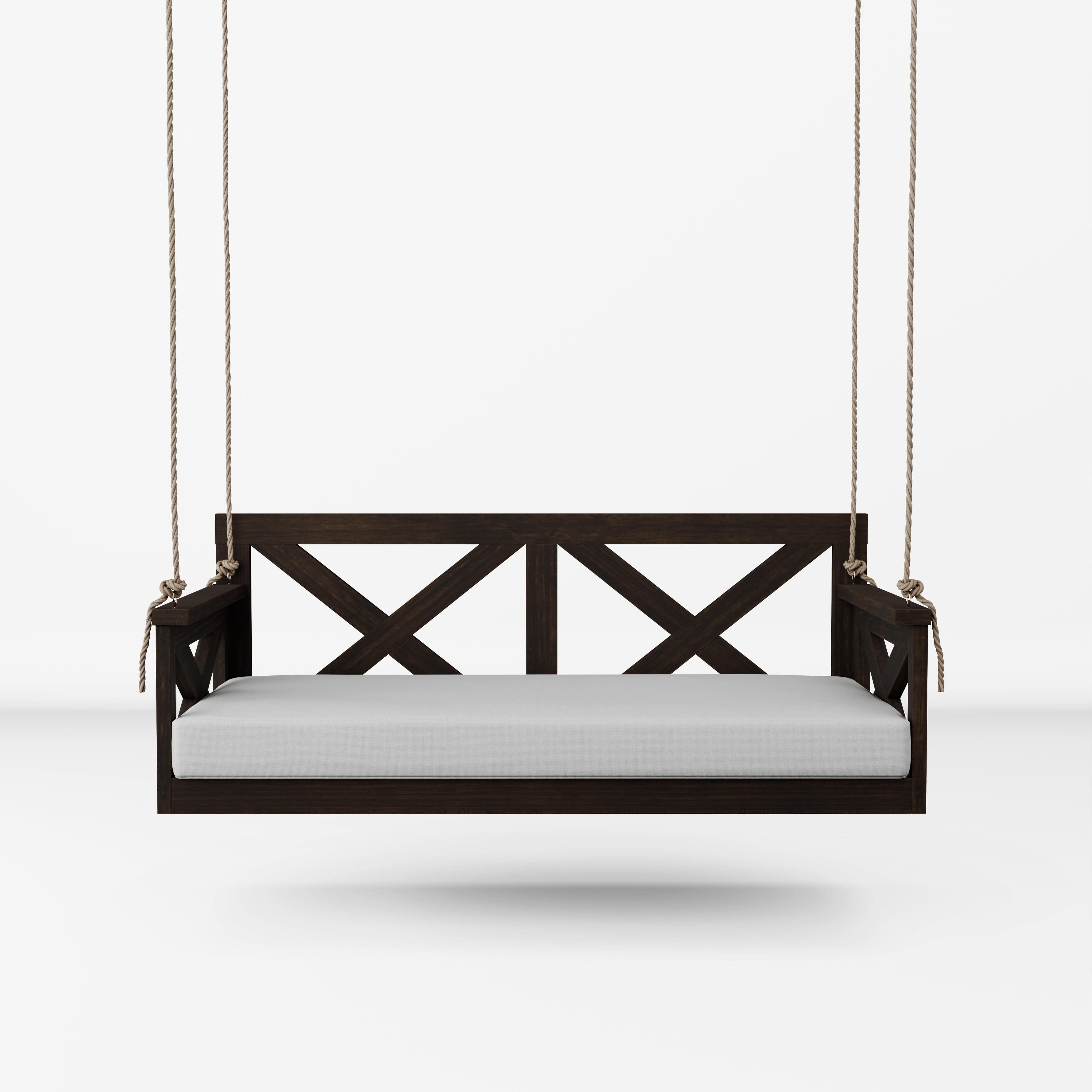 Amish Casual The Bradford Twin Swing Bed, Dark Walnut