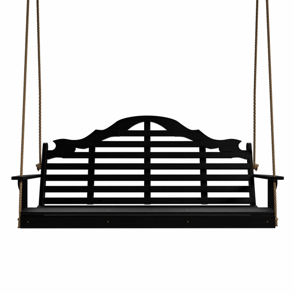 Keystone Amish Co. 6 Foot Milan Porch Swing, Black
