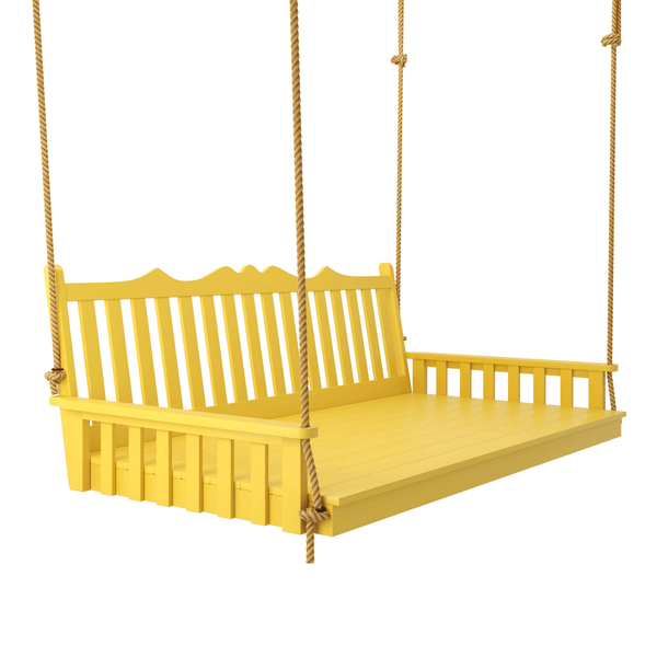 Keystone Amish Co. Twin York Porch Swing Bed, Canary Yellow Paint