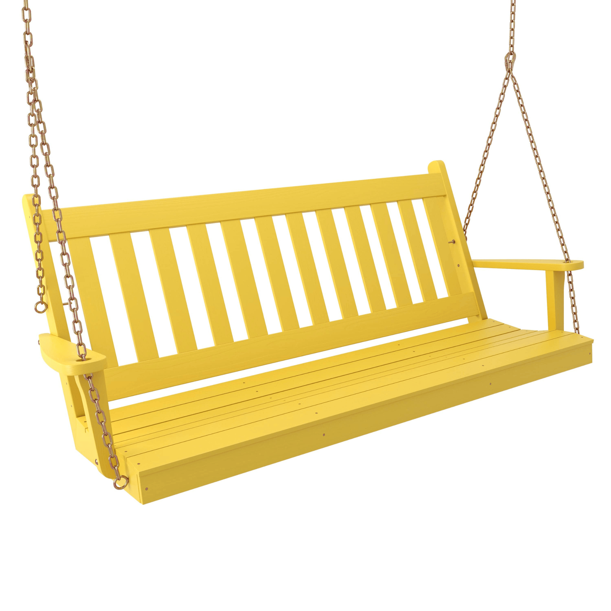 Keystone Amish Co. 4 Foot Franklin Porch Swing, Yellow