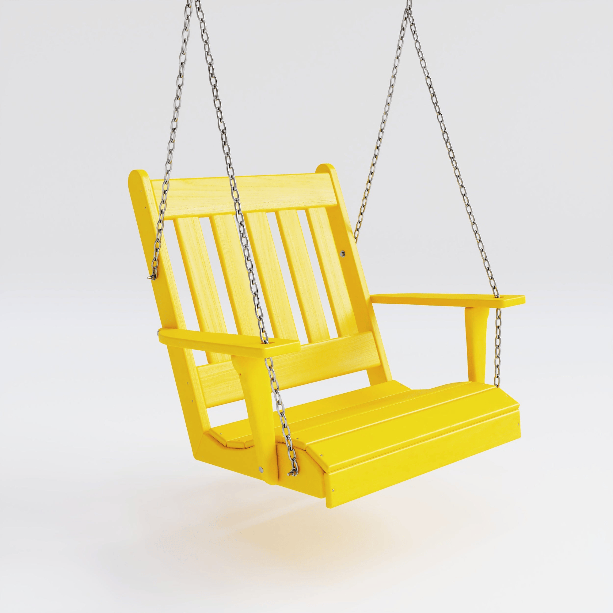 Keystone Amish Co. Franklin English Recycled Plastic Swing Chair, Lemon Yellow