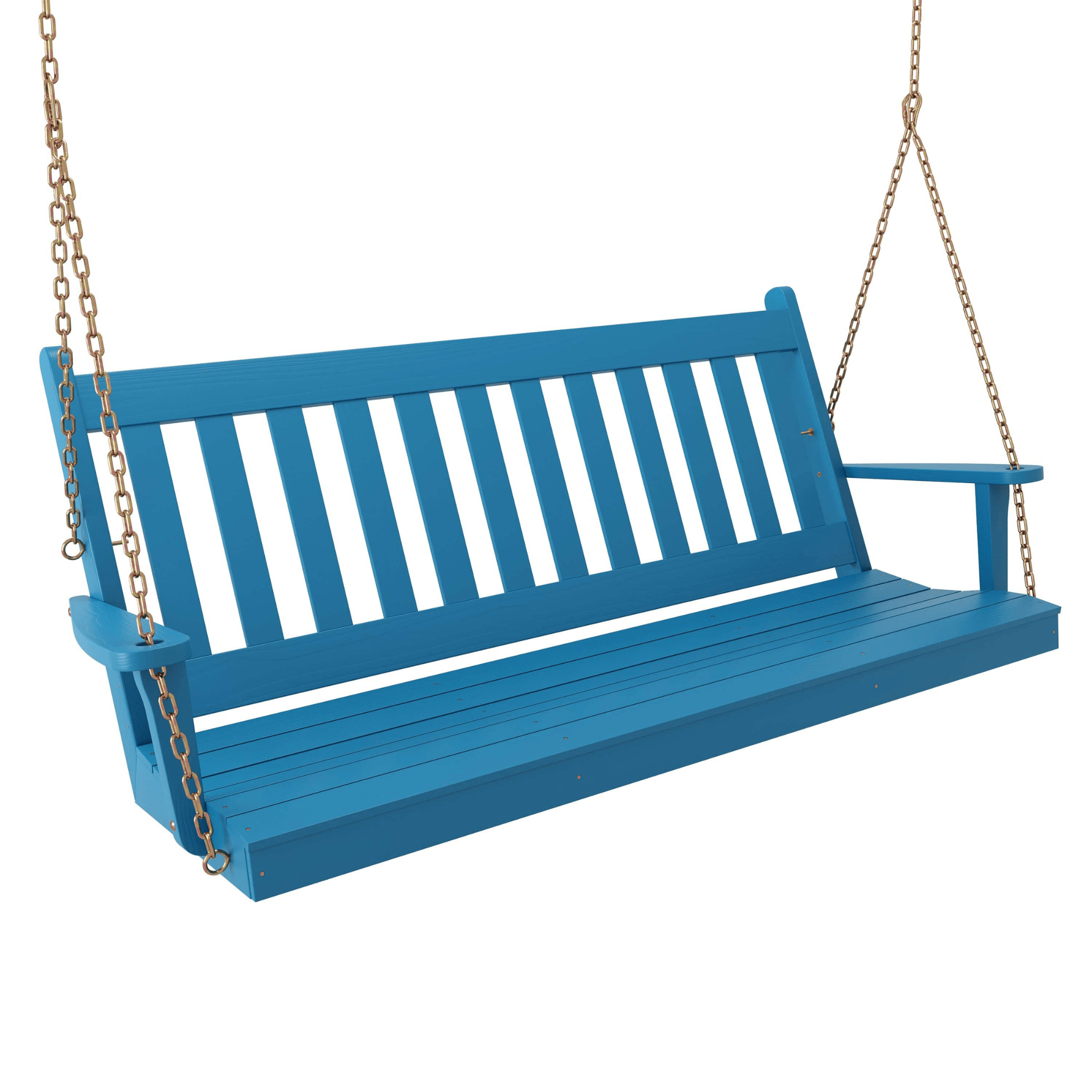 Keystone Amish Co. 6 Foot Franklin Porch Swing, Carribean Blue
