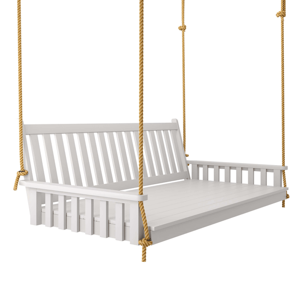 Keystone Amish Co. 6 Foot Franklin Porch Swing Bed, White Paint