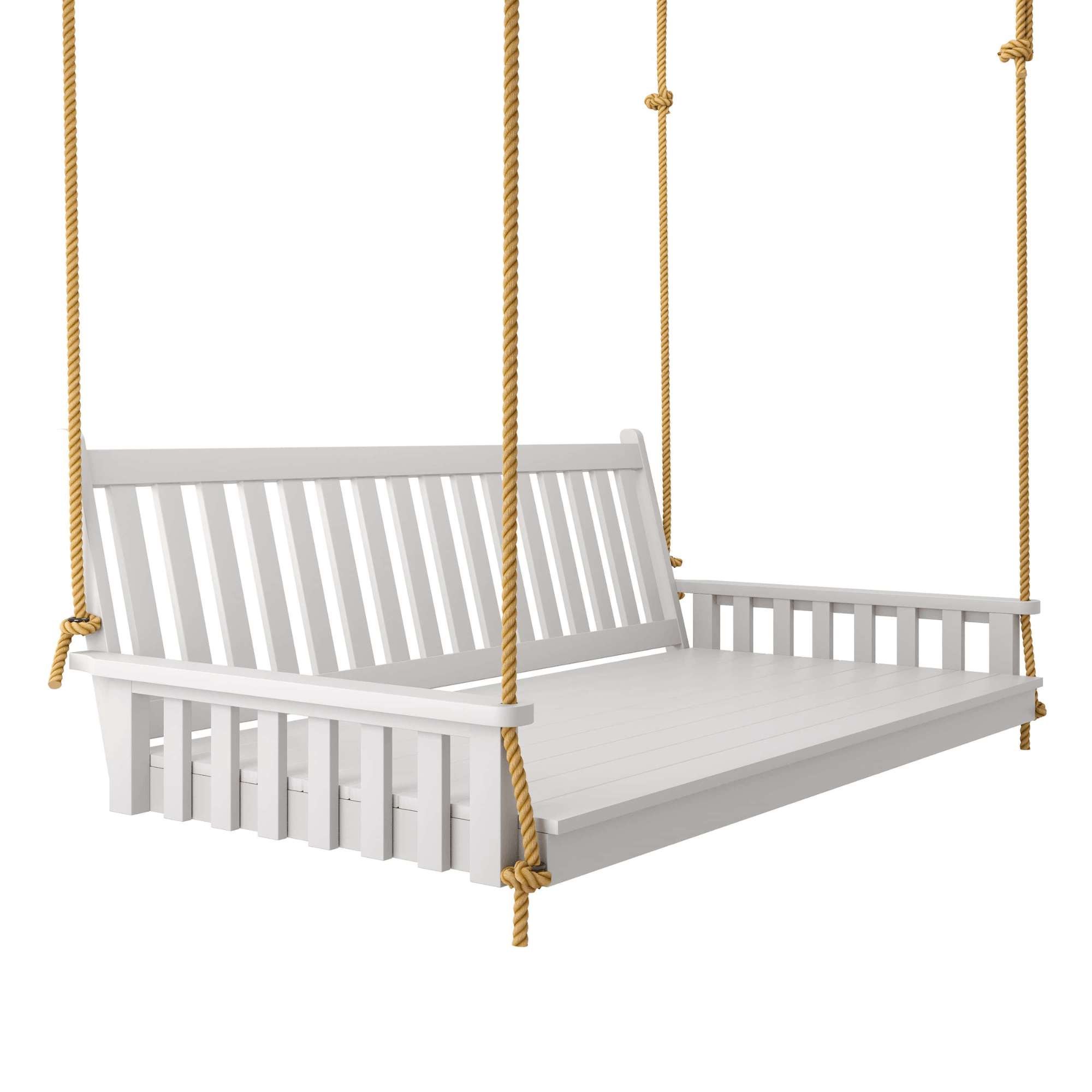 Keystone Amish Co. 4 Foot Franklin Porch Swing Bed, White Paint