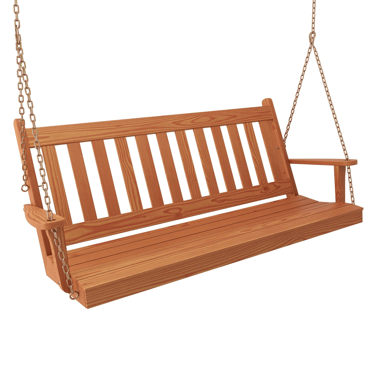 Keystone Amish Co. 6 Foot Franklin Porch Swing, Cedar Stain