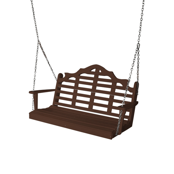 Keystone Amish Co. 5 Foot Milan Recycled Plastic Porch Swing, Tudor Brown