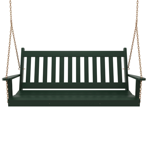 Keystone Amish Co. 5 Foot Franklin Porch Swing, Dark Green