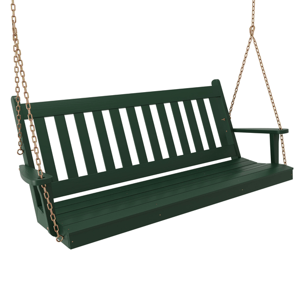 Keystone Amish Co. 6 Foot Franklin Porch Swing, Dark Green