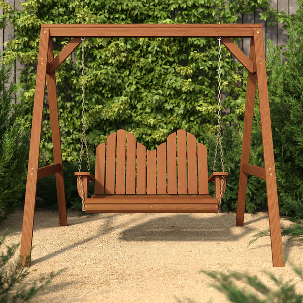 Amish Casual Adirondack Heavy Duty Swing with A-Frame Stand