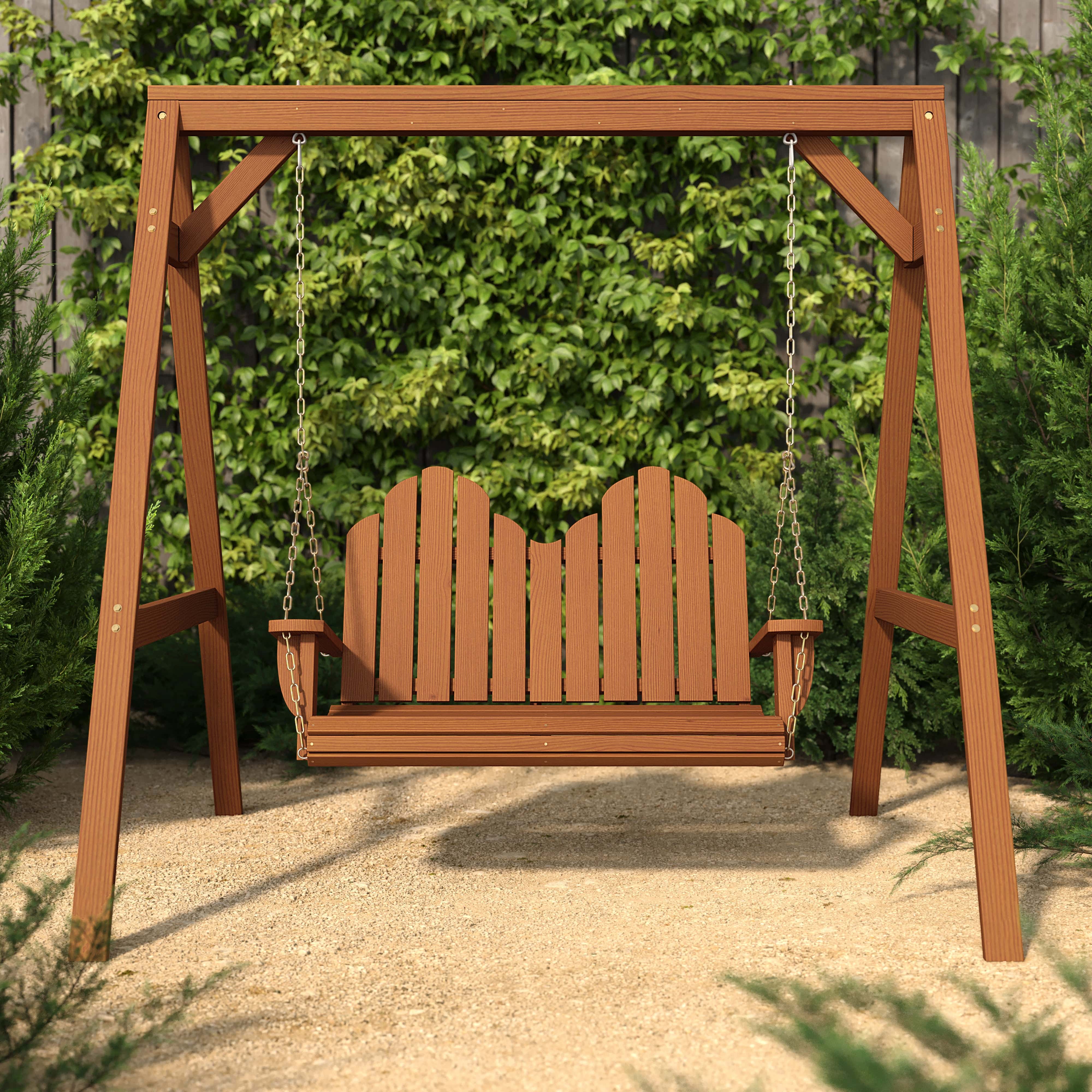 Amish Casual Adirondack Heavy Duty Swing with A-Frame Stand