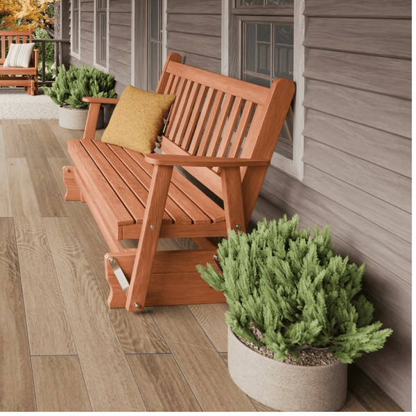 Keystone Amish Co. Franklin Red Cedar Porch Glider