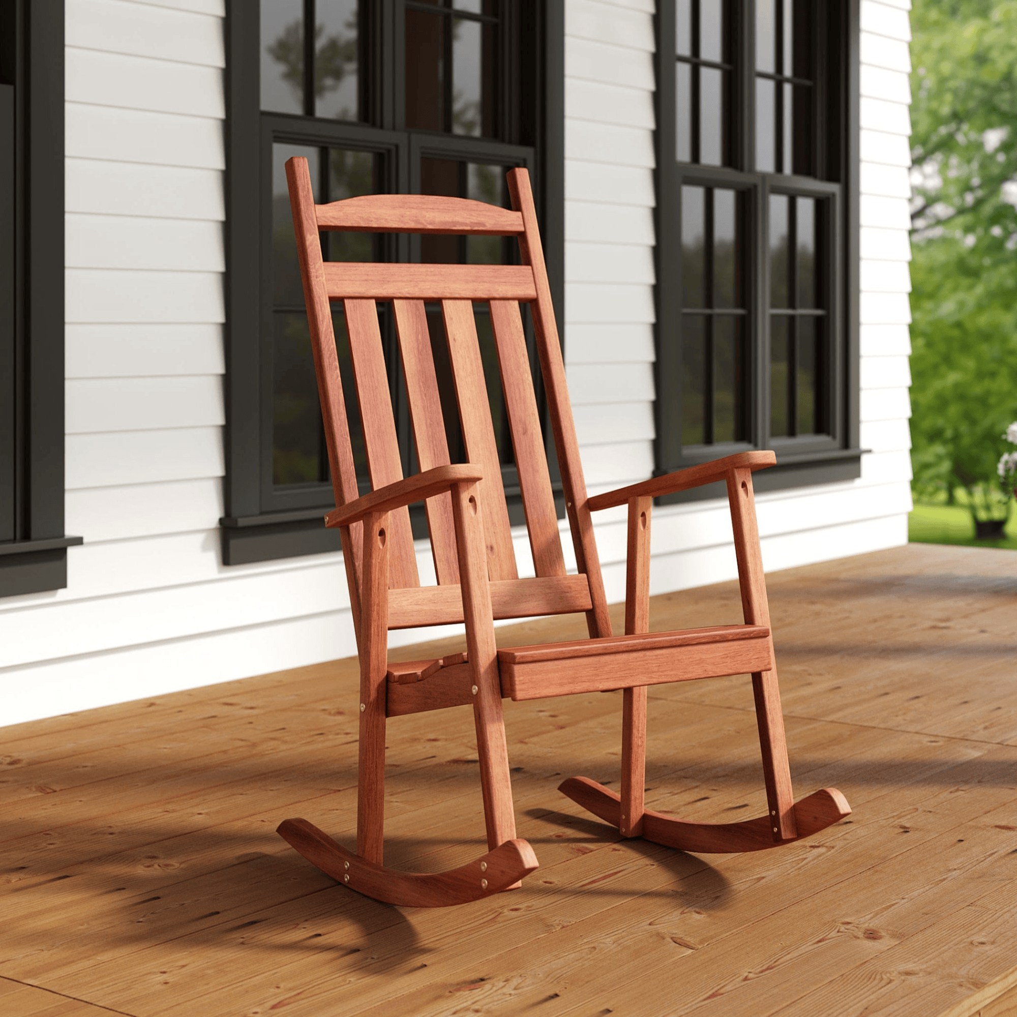 Keystone Amish Co. Classic Red Cedar Porch Rocker, image size:2000x2000