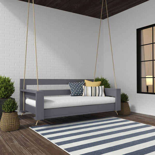 Amish Casual The Danville Daybed Swing, 4 Ft, Dovetail Grey Paint