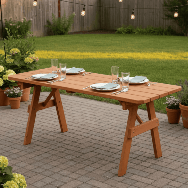 Keystone Amish Co. Traditional Wooden Outdoor Dining Table