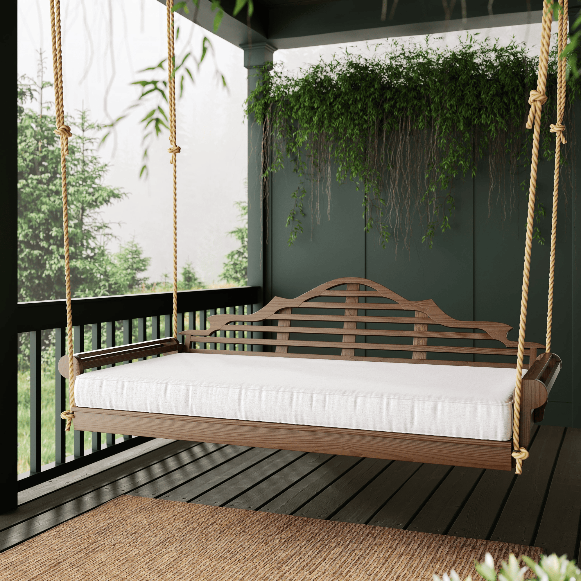ぽ*む様 Misha&Puff String Trellisサイズ 12-18m Keystone Amish Co. 4 Foot Milan Porch Swing Bed