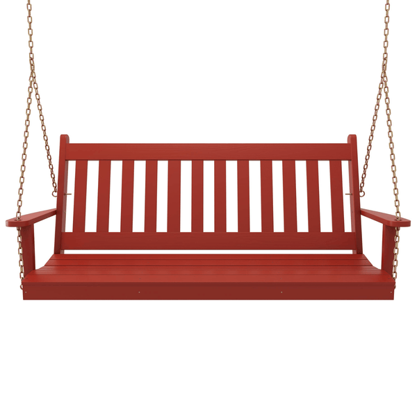 Keystone Amish Co. 6 Foot Franklin Porch Swing, Red