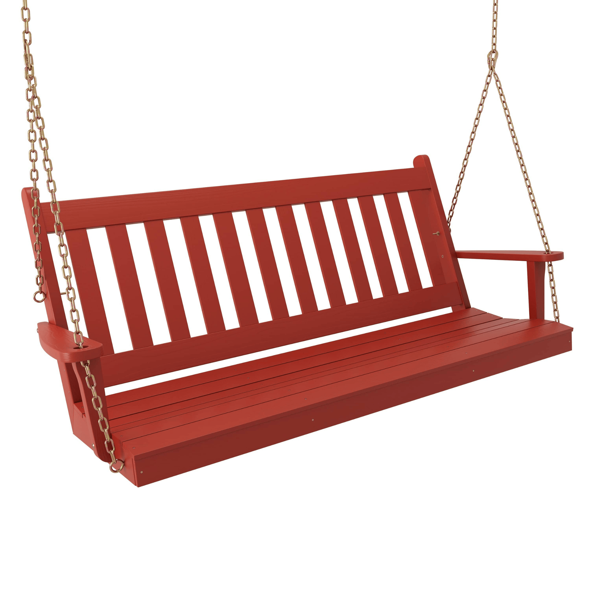 Keystone Amish Co. 6 Foot Franklin Porch Swing, Red