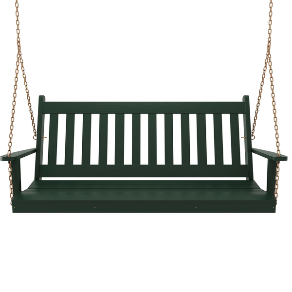 Keystone Amish Co. 4 Foot Franklin Porch Swing, Dark Green