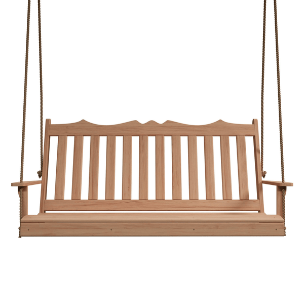 Keystone Amish Co. 6 Foot York Red Cedar Porch Swing, Unfinished