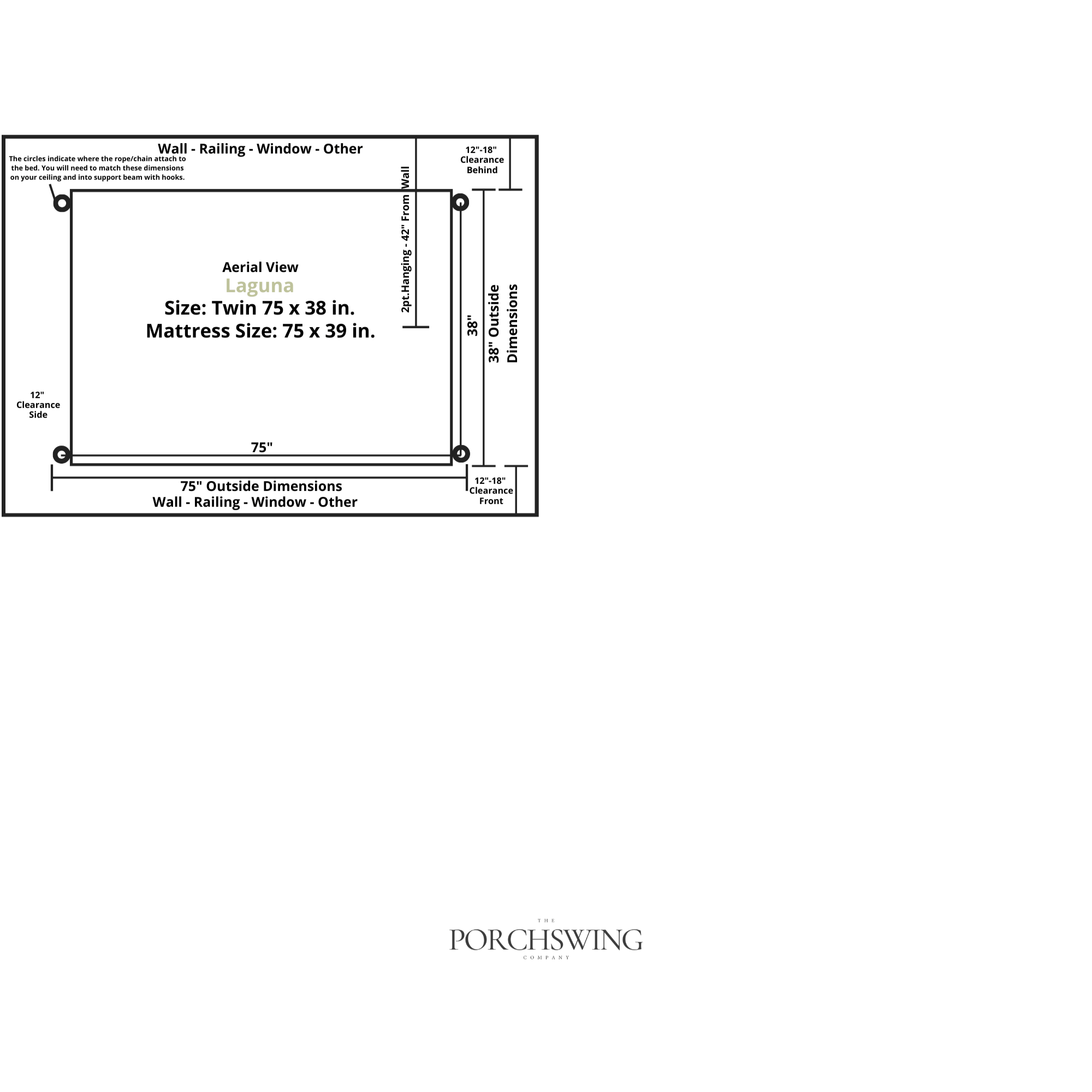 Keystone Amish Co. Laguna Red Cedar Pergola Swing Bed Set