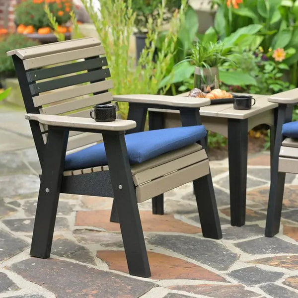 Arm chair in Weatherwood and Black