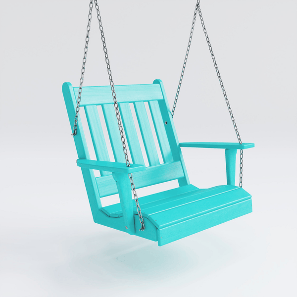 Keystone Amish Co. Franklin English Recycled Plastic Swing Chair, Aruba