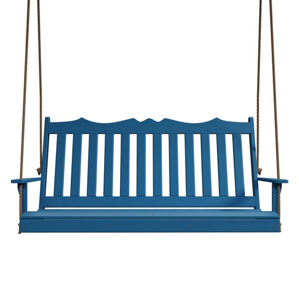 Keystone Amish Co. 5 Foot York Porch Swing, Carribean Blue