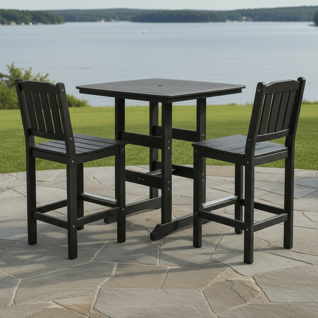 SoPoly St. Simons 44" Poly Square Bar Table