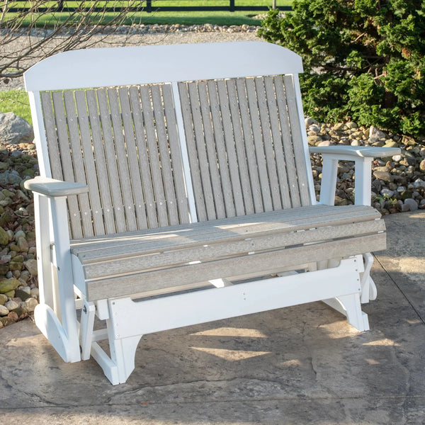 4 Foot Classic Poly Glider in Birch and White