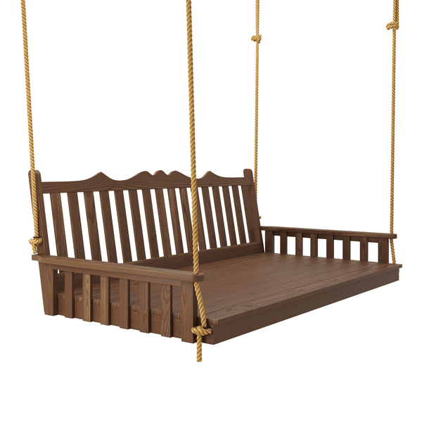 Keystone Amish Co. 4 Foot York Porch Swing Bed, Mushroom Stain