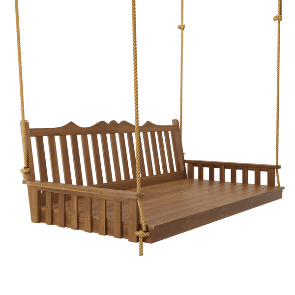 Keystone Amish Co. Twin York Red Cedar Swing Bed, Mushroom Stain