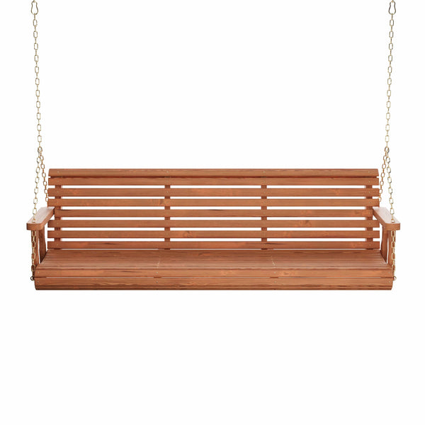 Amish Casual 6 Foot Roll Back Porch Swing in Cedar Stain