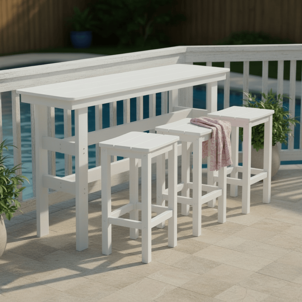 SoPoly 72" Bar Height Poly Balcony Table