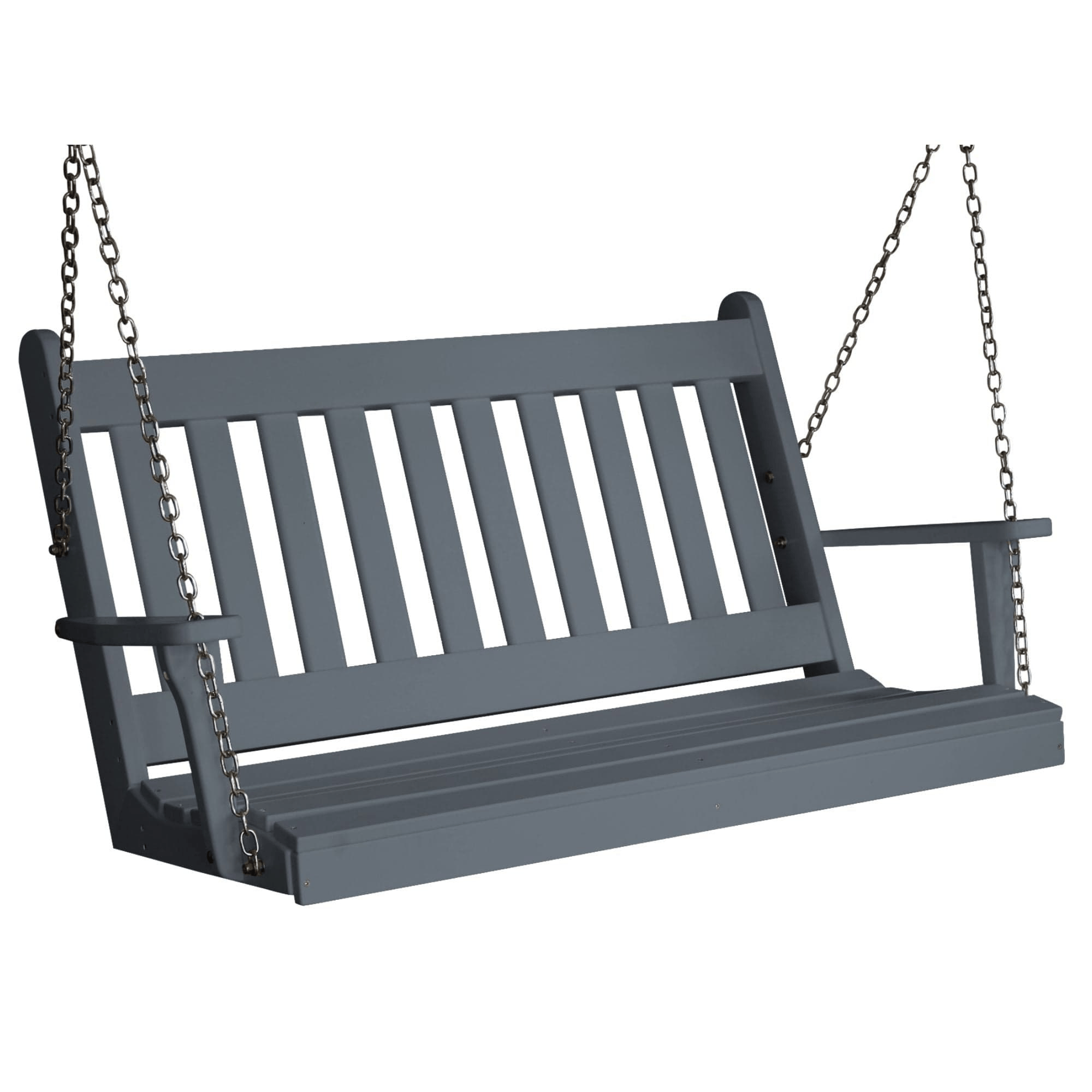 Keystone Amish Co. 5 Foot Franklin Poly Composite Porch Swing, Dark Grey