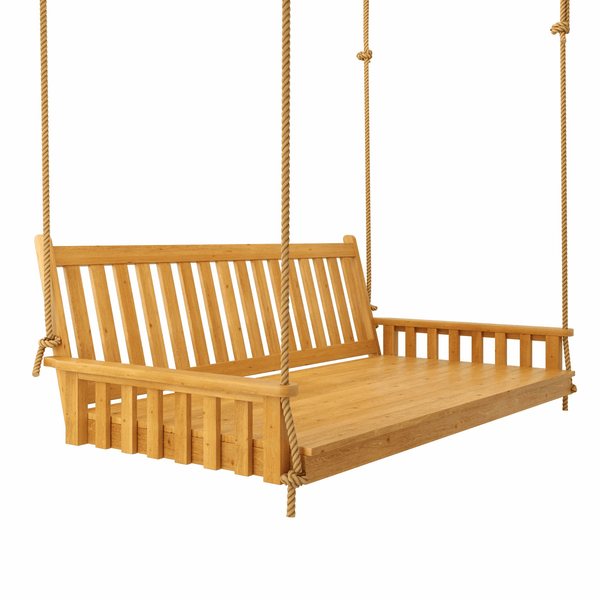 Keystone Amish Co. 6 Foot Franklin Red Cedar Swing Bed, Natural Stain