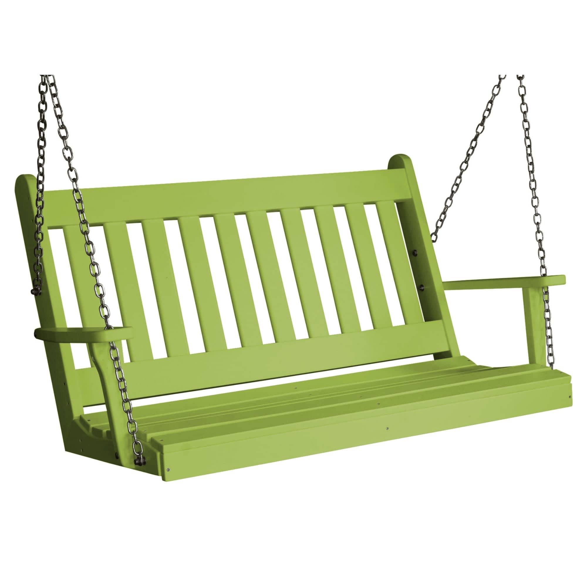 Keystone Amish Co. 5 Foot Franklin Poly Composite Porch Swing, Tropical Lime