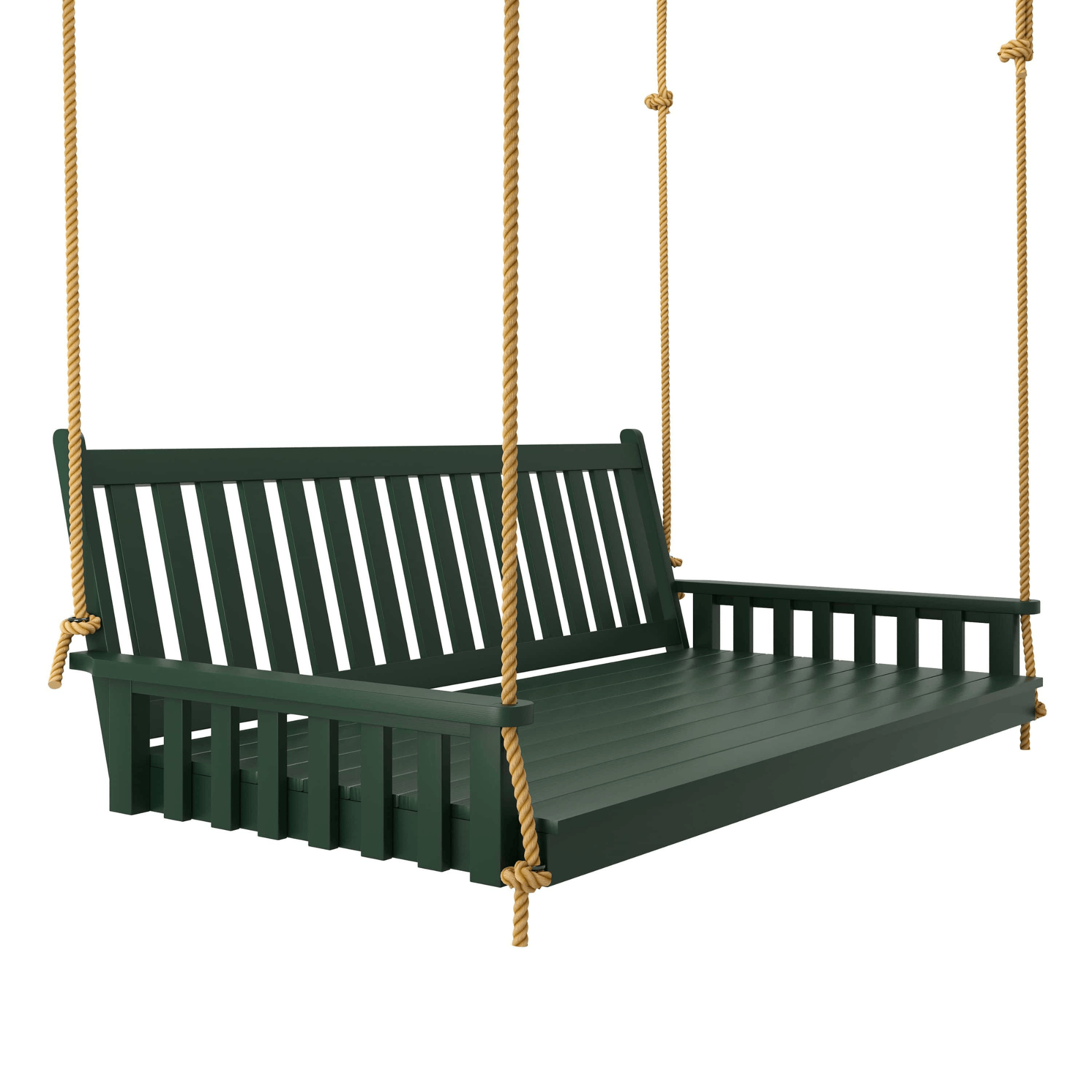 Keystone Amish Co. 4 Foot Franklin Porch Swing Bed, Dark Green Paint