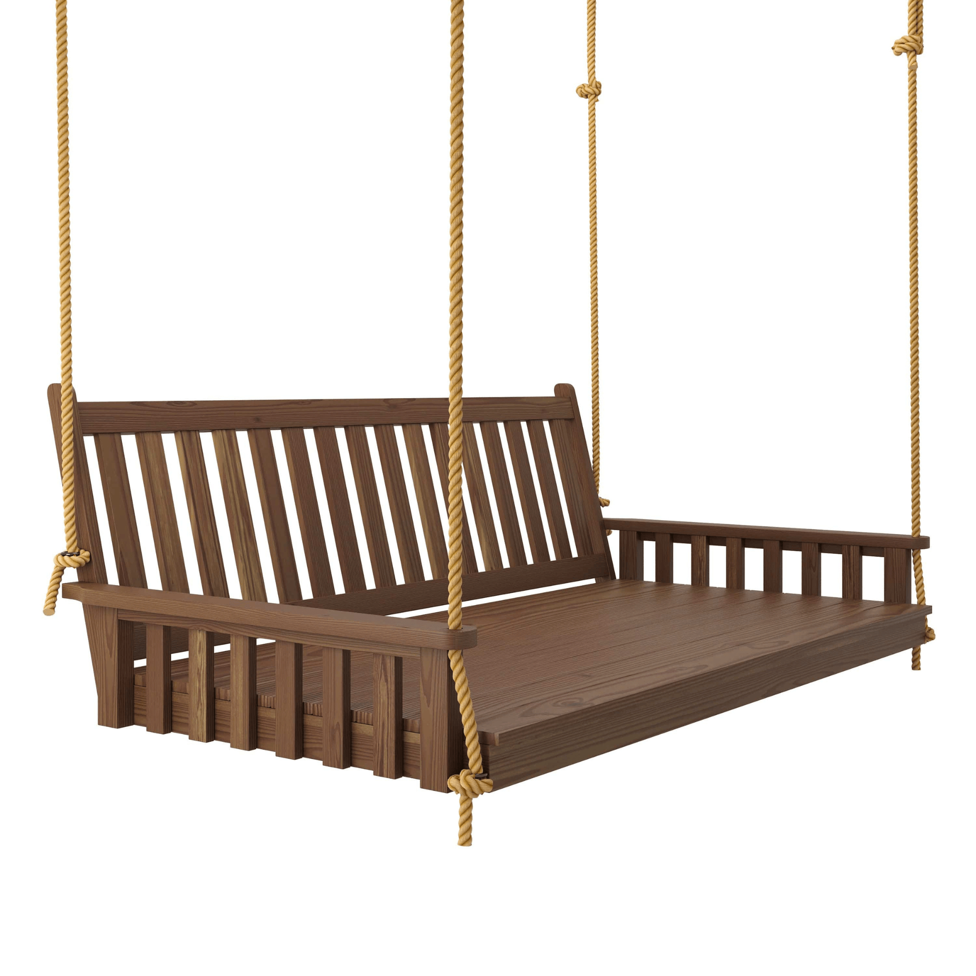 Keystone Amish Co. Twin Franklin Porch Swing Bed, Mushroom Stain