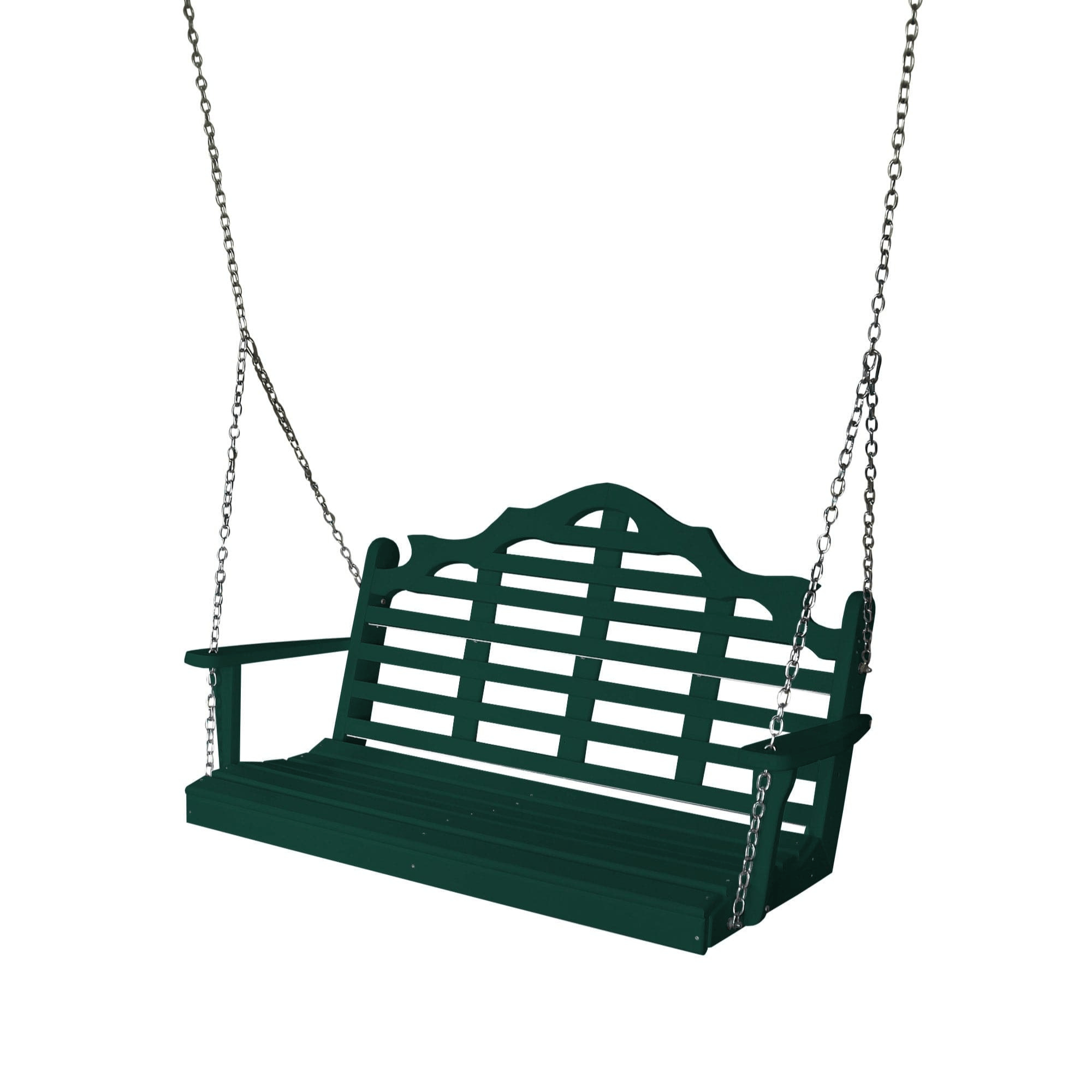 Keystone Amish Co. 4 Foot Milan Recycled Plastic Porch Swing, Turf Green