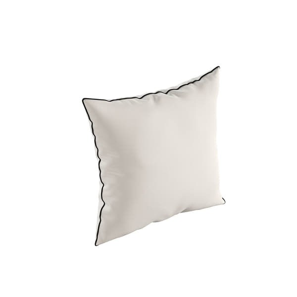 Cushion Perfect Sunbrella Square Outdoor Accent Pillow with Contrasted Piping