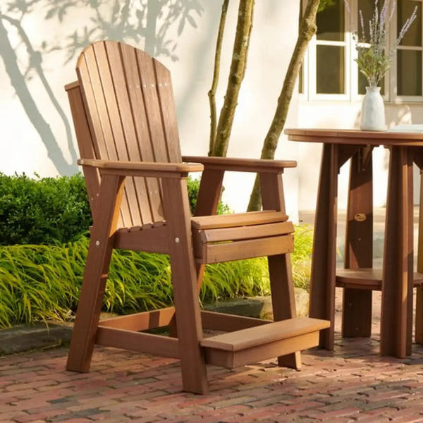 Adirondack Balcony Chair in Antique Mahogany