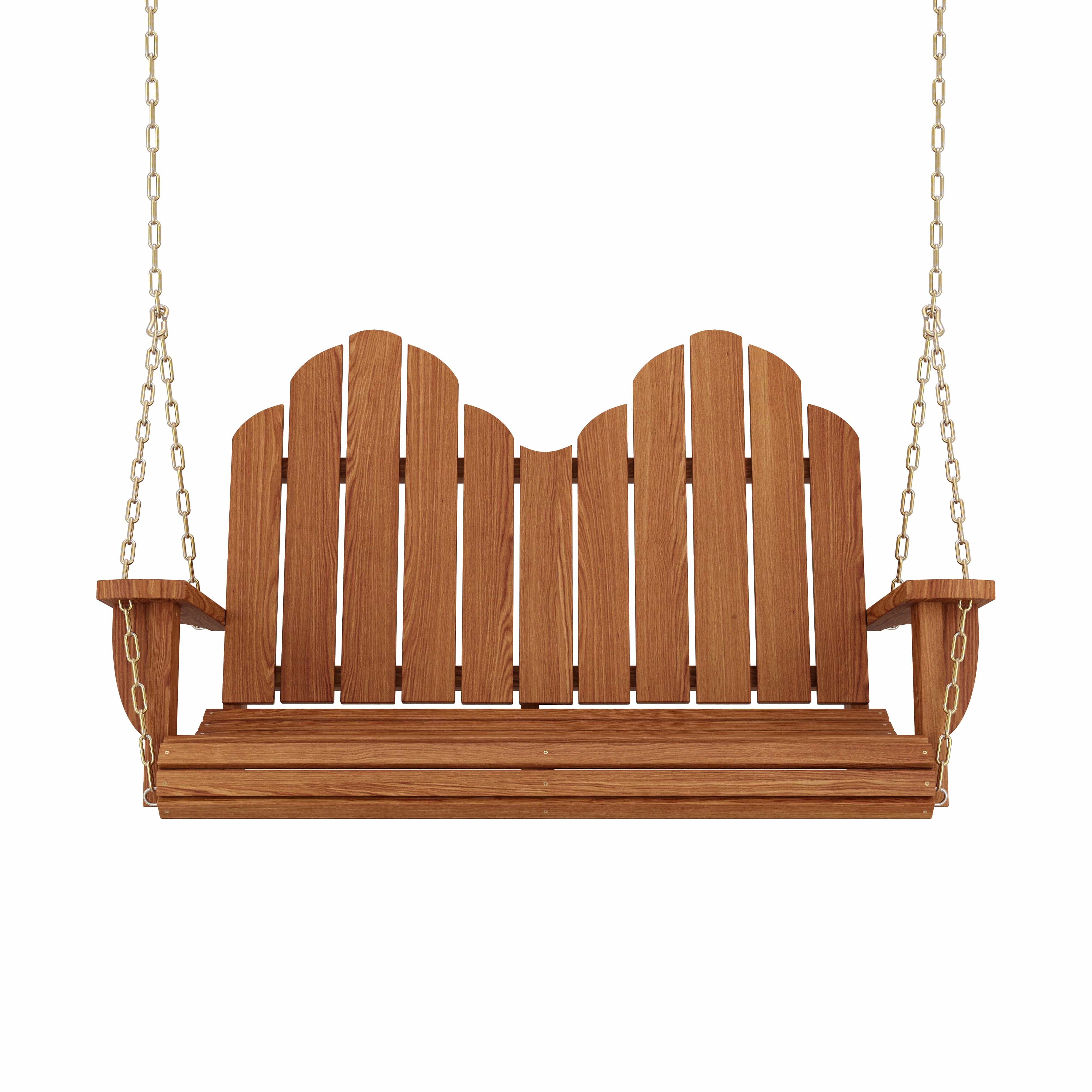 Amish Casual Adirondack Swing in Oak Stain